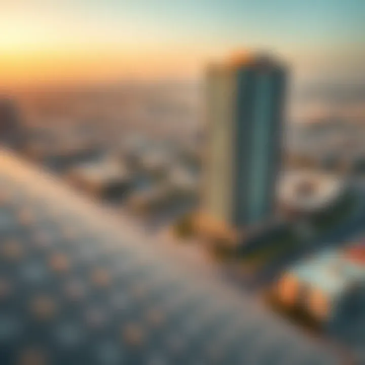 Surrounding Landscape of Jassem Building Landscape surrounding Jassem Building, illustrating the integration with Dubai South