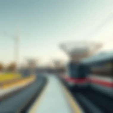 Artist's impression of a new Dubai Metro station