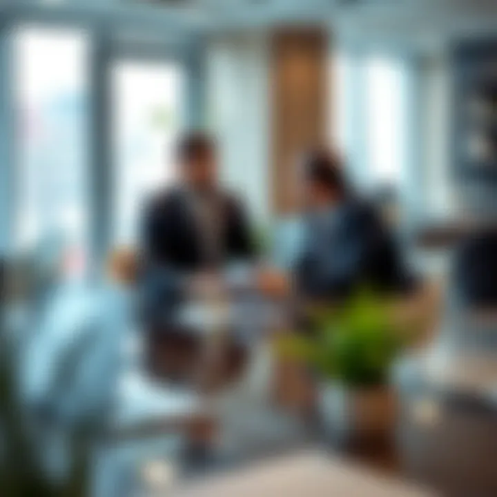 A professional consultation in a real estate office