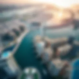 Aerial view of Dubai skyline showcasing luxury real estate