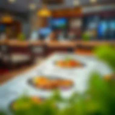 A close-up view of a menu highlighting unique cuisine offerings