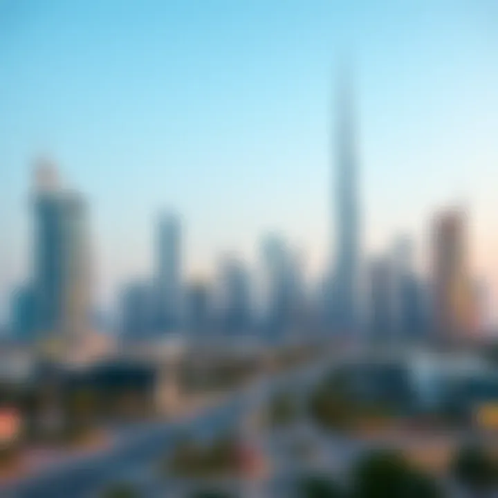 Modern Dubai Skyline: A Hub of Real Estate Activity Modern Dubai skyline representing the real estate market