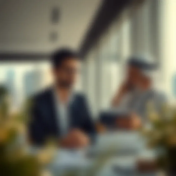 Investors examining property trends in Dubai