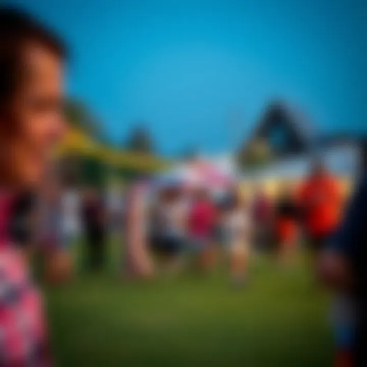 Community Event at South Ridge Park A vibrant community event taking place at South Ridge Park, filled with families and activities