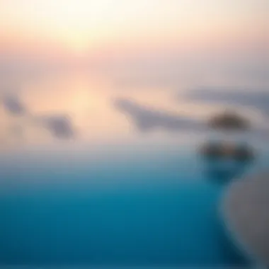 Luxurious infinity swimming pool overlooking the Arabian Gulf