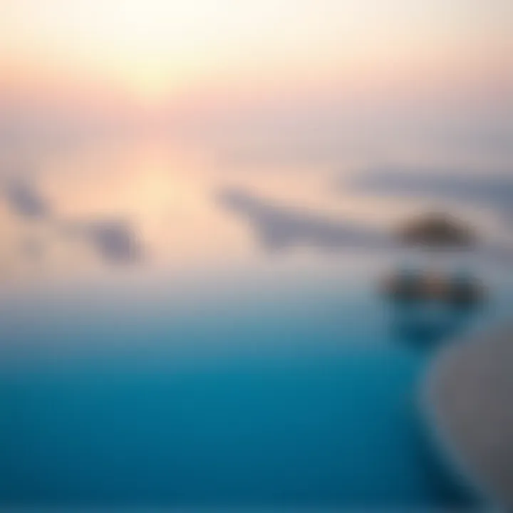 Luxurious infinity swimming pool overlooking the Arabian Gulf