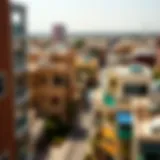 Panoramic view of a vibrant Dubai neighbourhood
