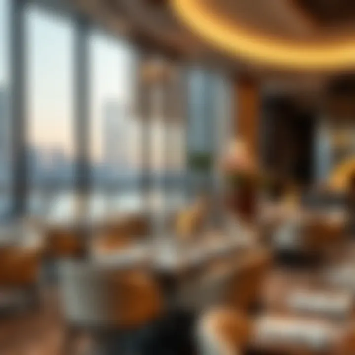 Luxurious Dining Ambiance A cozy yet luxurious dining ambiance with modern decor