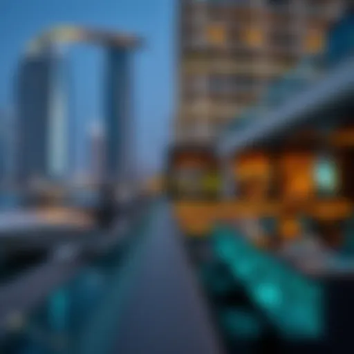 A stunning view of Dubai Marina with luxurious dining venues along the waterfront