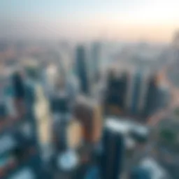 Aerial view of Dubai skyline showcasing freehold properties