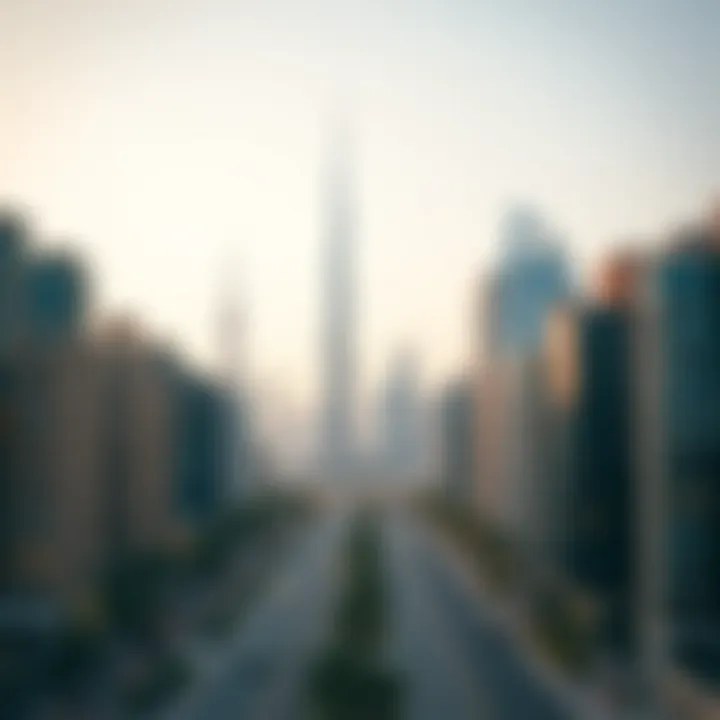 Dubai Skyline with Real Estate Dubai skyline with real estate