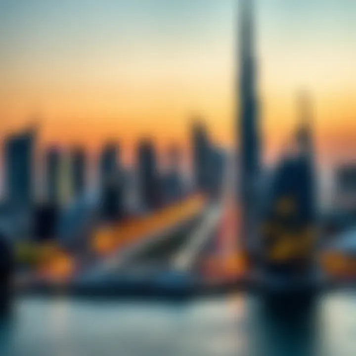 UAE Skyline and Finance UAE skyline with financial district