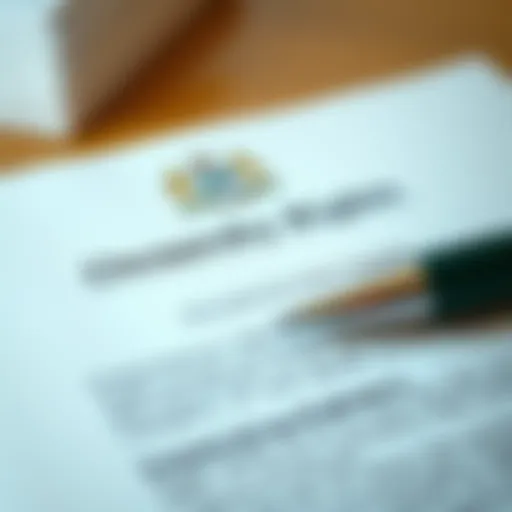 Ownership Rights Document A detailed view of a title deed document highlighting ownership rights.