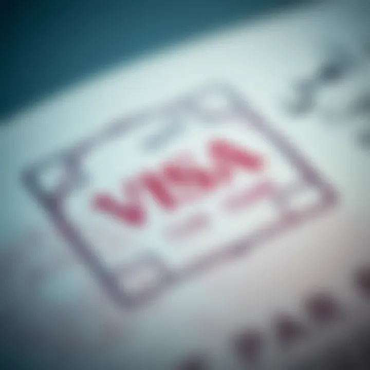 Visa Stamp Highlighting Overstay Implications Close-up of a visa stamp in a passport