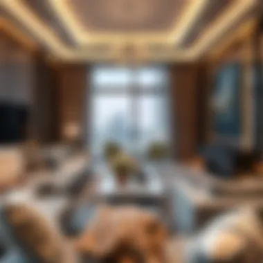 Luxury Interior Design in Wasl Quartz Stylish interior of a Wasl Quartz apartment highlighting luxury living