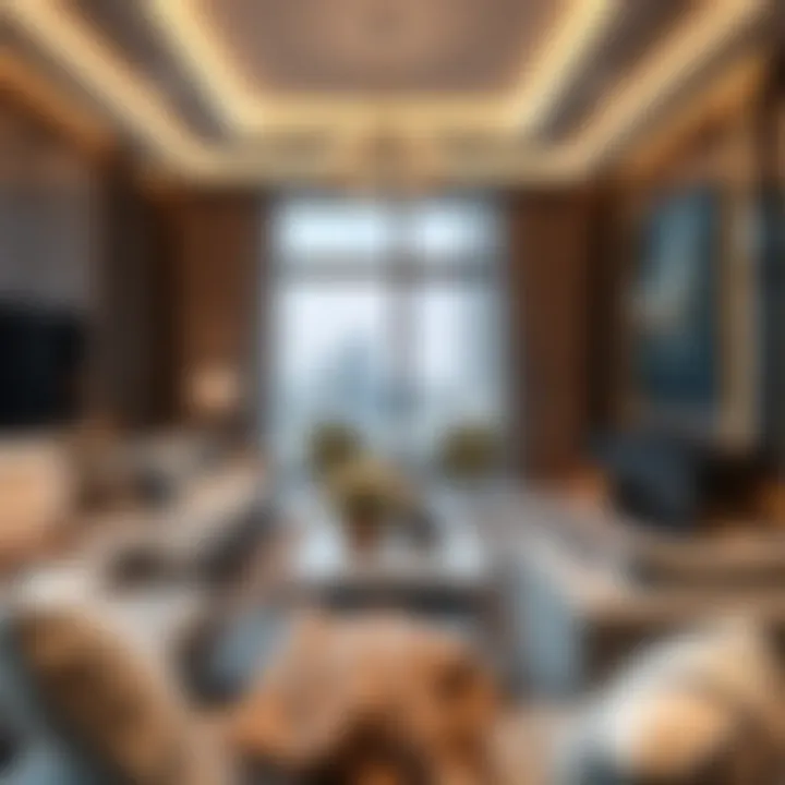 Luxury Interior Design in Wasl Quartz Stylish interior of a Wasl Quartz apartment highlighting luxury living