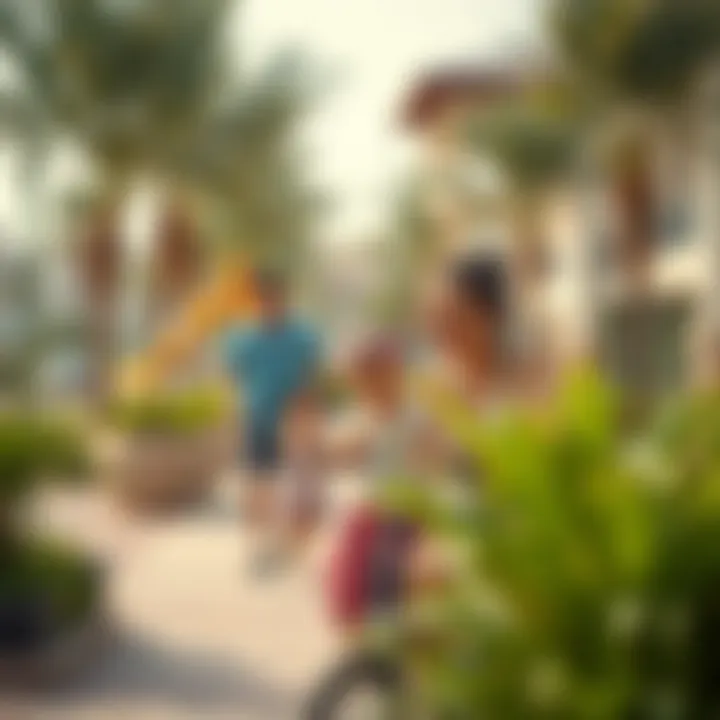 Community Recreation in Villanova Vibrant community life depicted with families enjoying recreational areas in Villanova