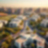 Aerial View of Villanova Community Aerial view of Villanova community showcasing lush landscapes and modern architecture