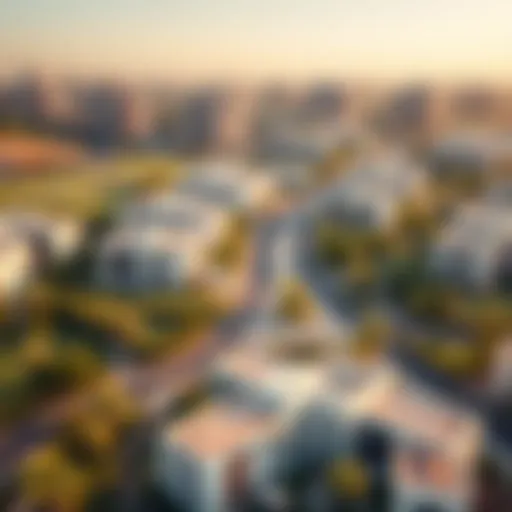 Aerial View of Villanova Community Aerial view of Villanova community showcasing lush landscapes and modern architecture