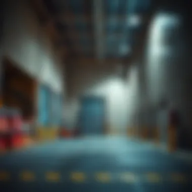 Loading dock area of a warehouse in Mussafah